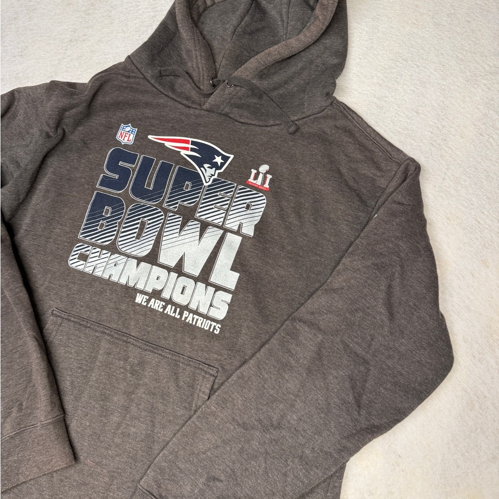 Fanatics Men's XL Gray New England Patriots Super Bowl‎ LI Champions Hoodie